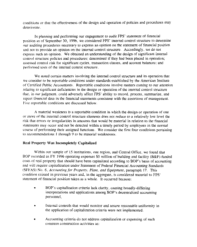 Independent Auditors' Report On Internal Control Structure