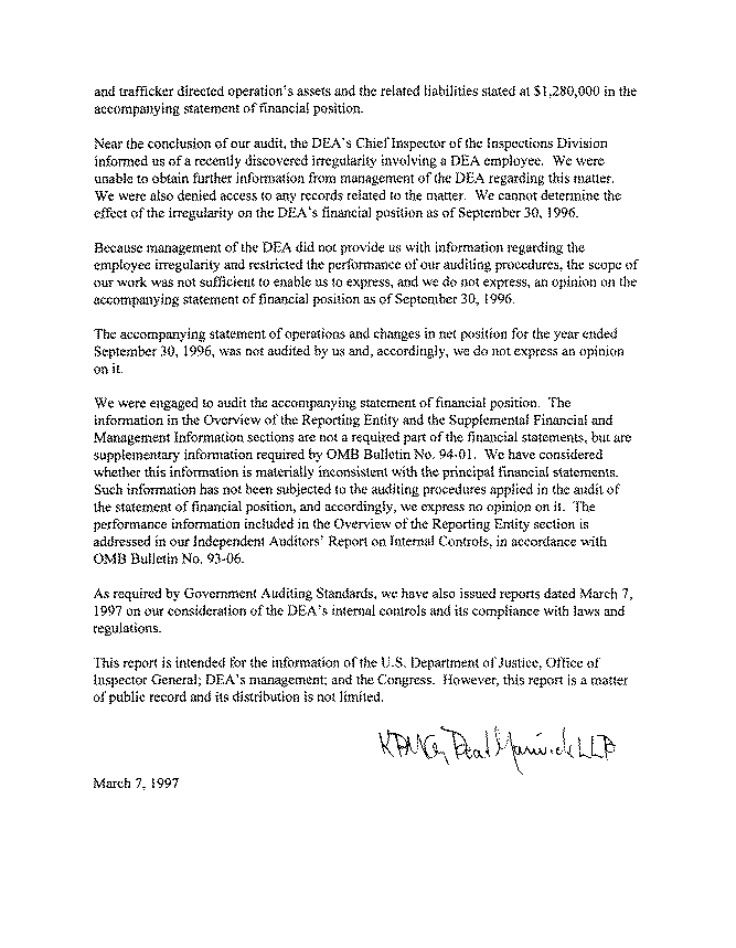Independent Auditor's Report on Financial Statements