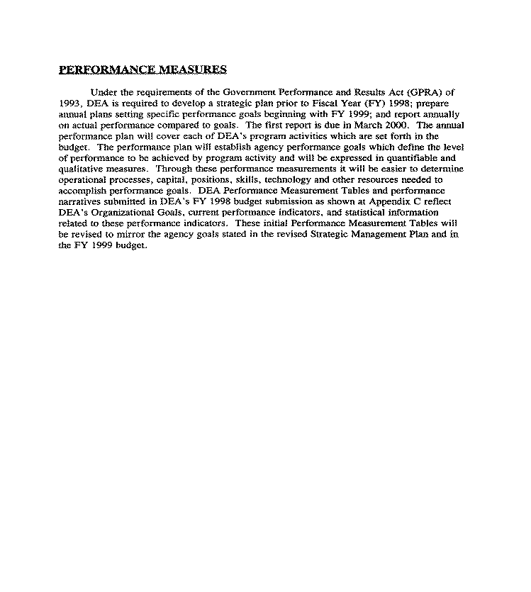 Performance Measures - Fiscal Year 1996 Program Highlights
