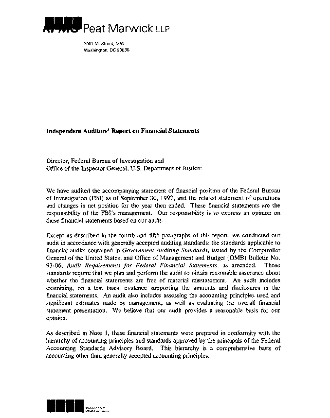 Independent Auditors' Report on Financial Statements