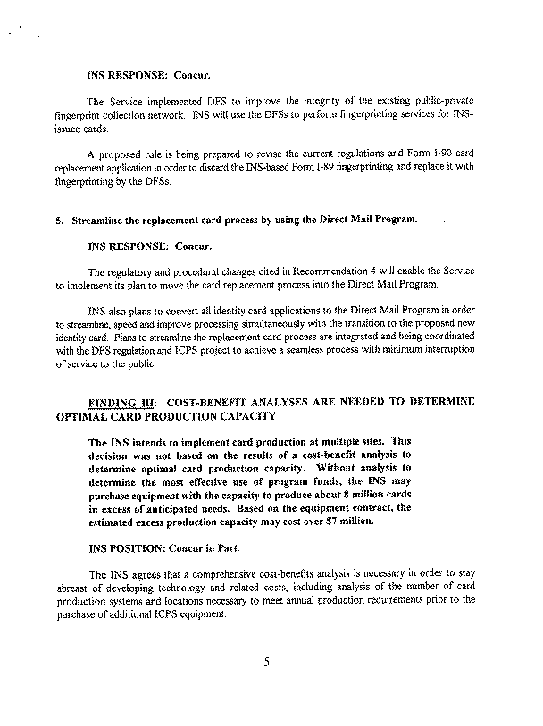 INS Response to Draft Report