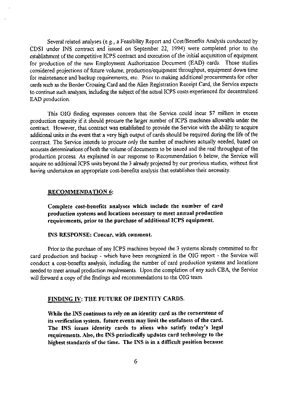 INS Response to Draft Report