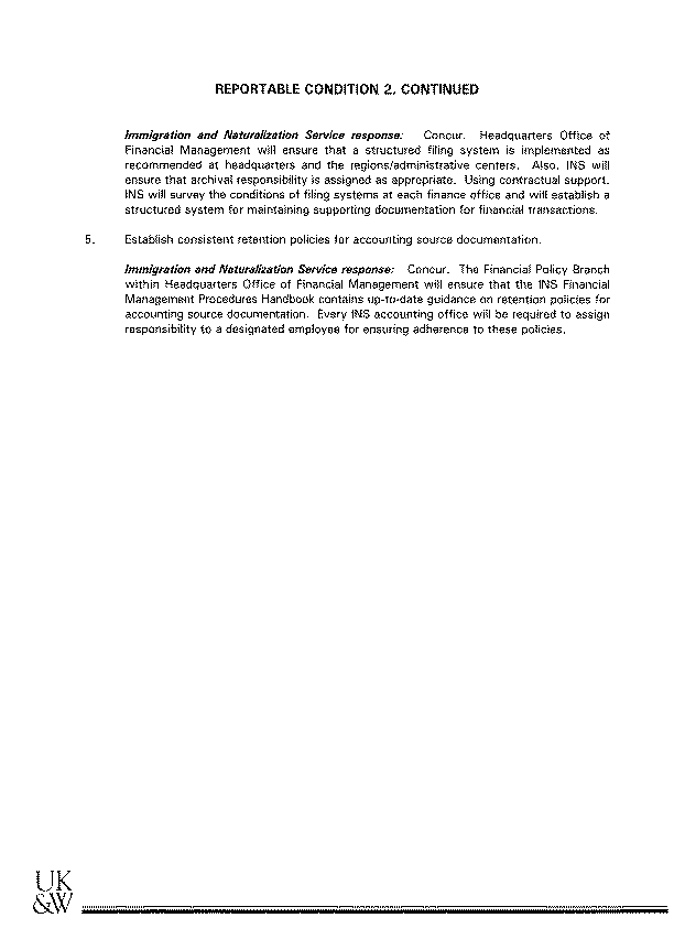 Independent Auditor's Report on Internal Control Structure