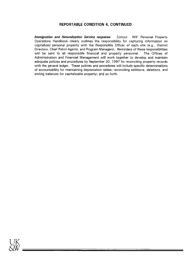 Independent Auditor's Report on Internal Control Structure