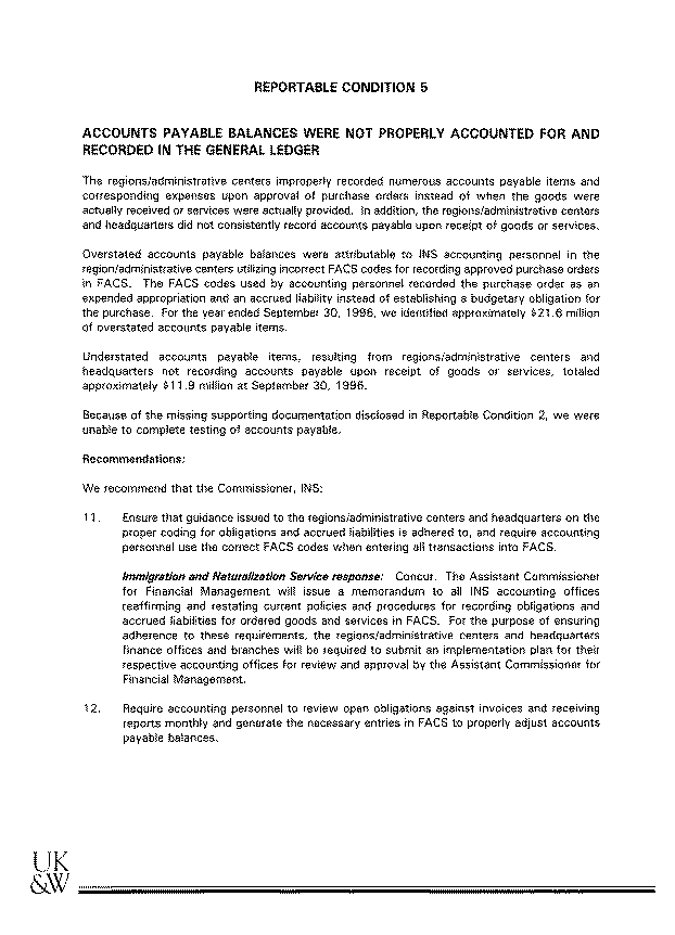 Independent Auditor's Report on Internal Control Structure