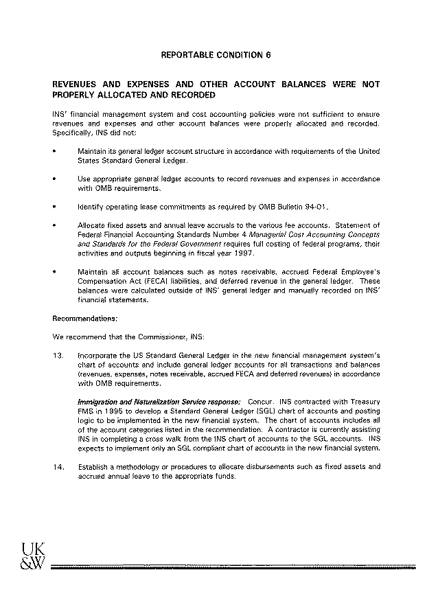 Independent Auditor's Report on Internal Control Structure