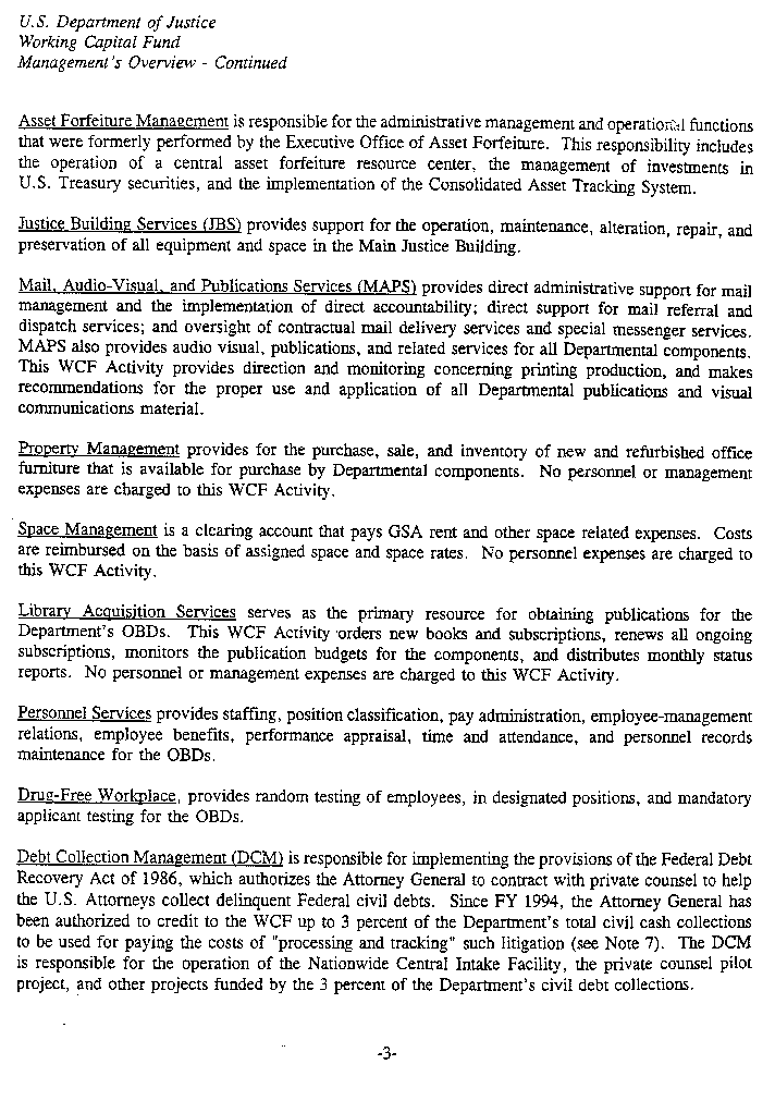Management's Overview