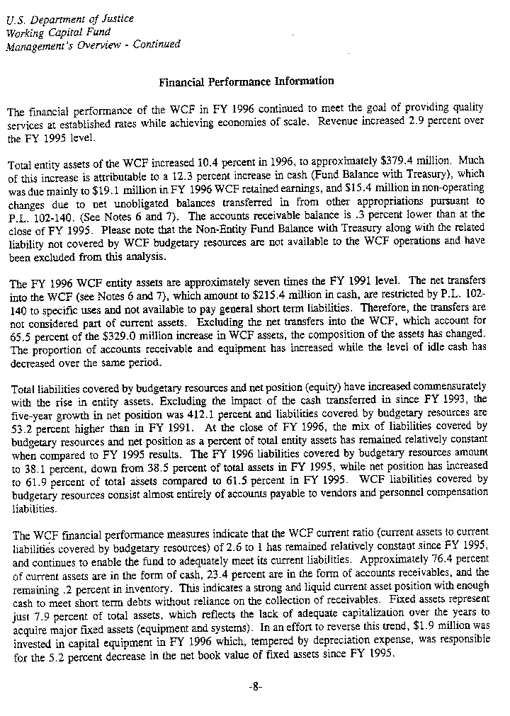 Management's Overview