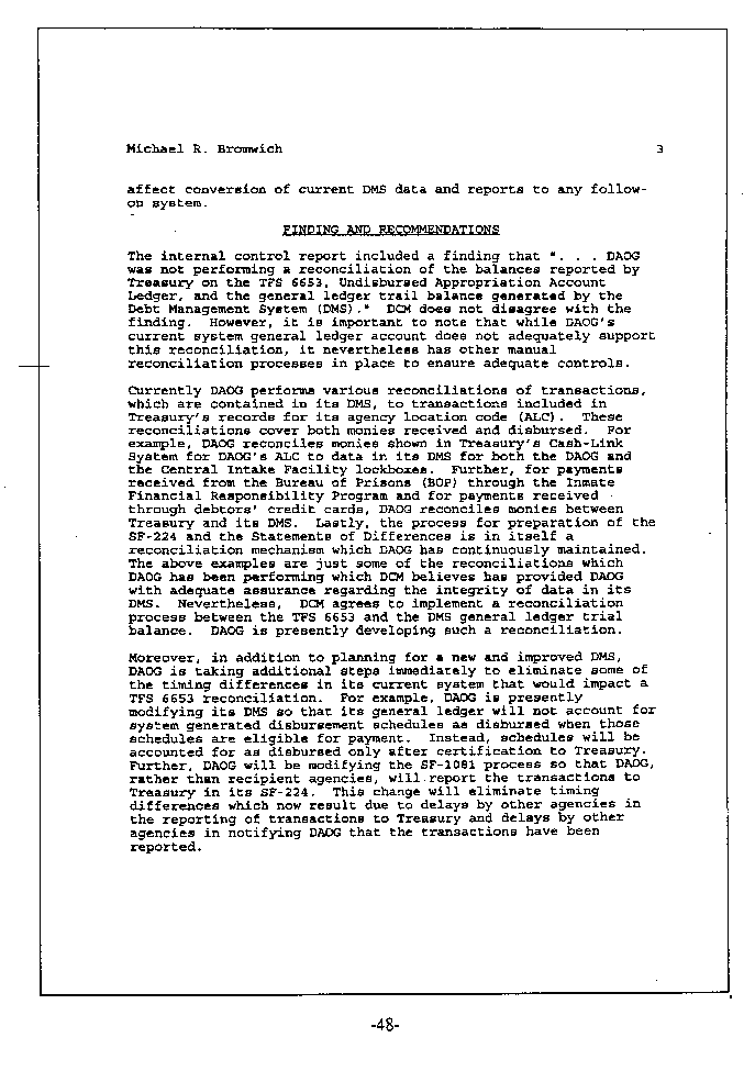 Appendix I - Justice Management Division Comments on the Report