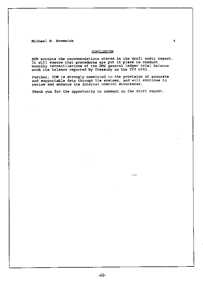 Appendix I - Justice Management Division Comments on the Report