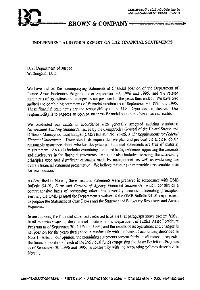 Independent Auditor's Report on the Financial Statements